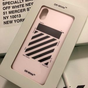 Off-White iPhone X White diagonal case